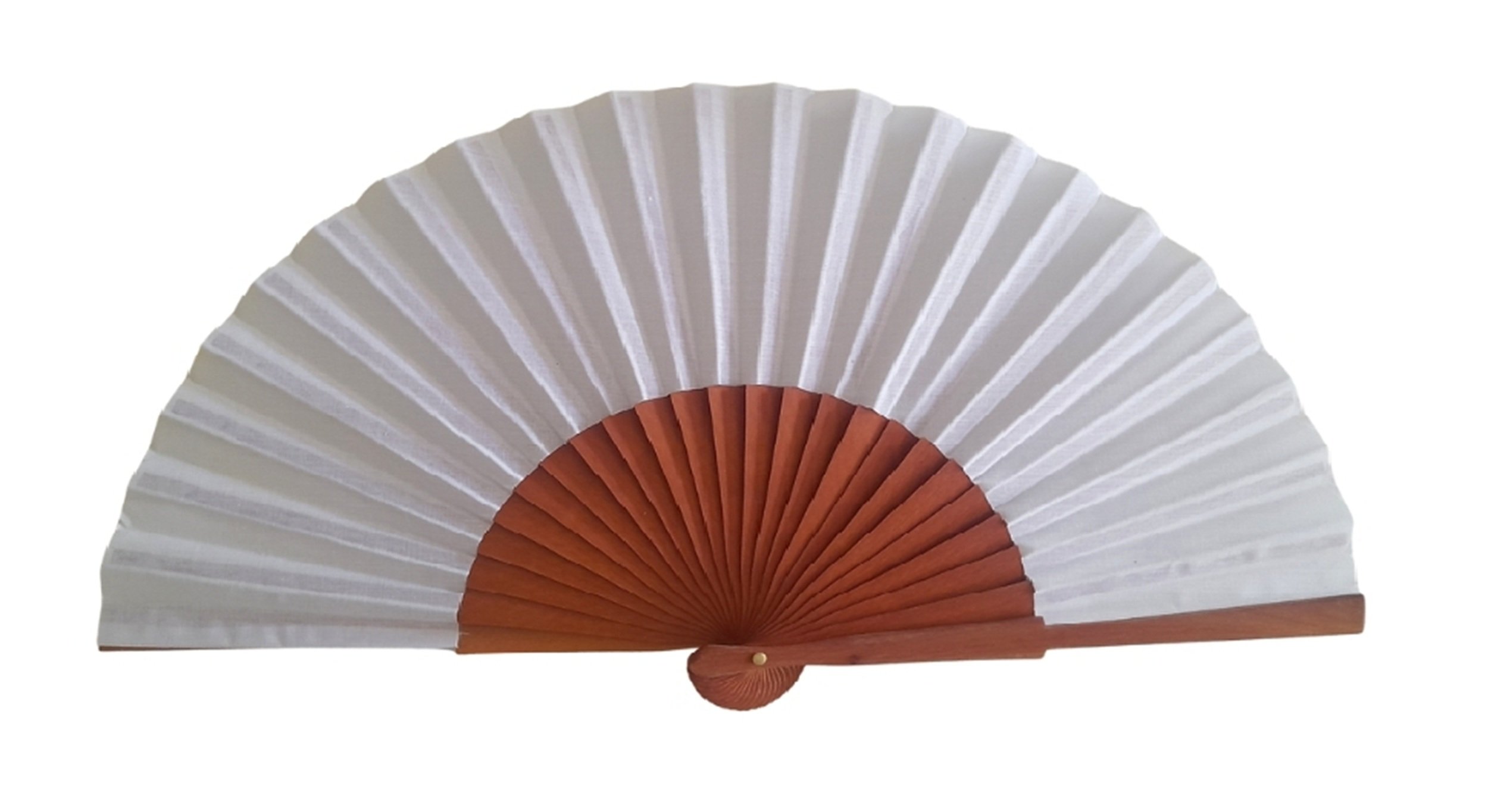 Eventail &agrave; customiser en coton blanc 