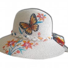 Joli chapeau peint à la main 'Monarque du Mexique'