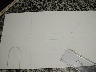plan de la maison en carton à fabriquer