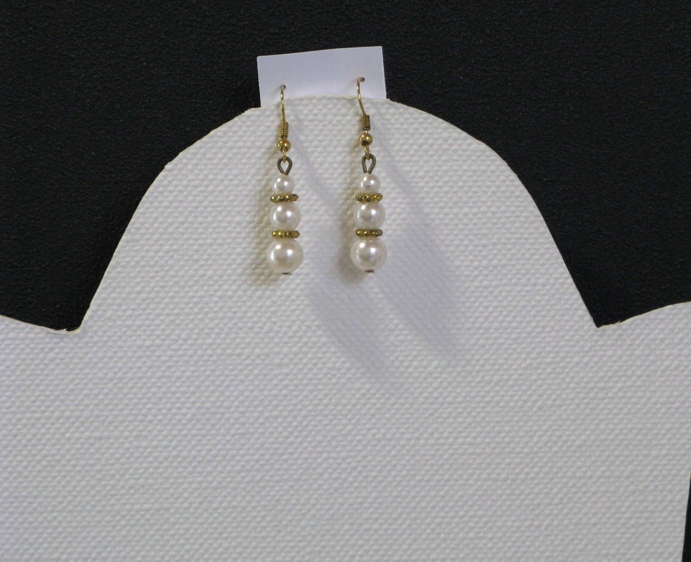 Boucles d'Oreille perles Nnacrées surPendants en Acier Inoxydable