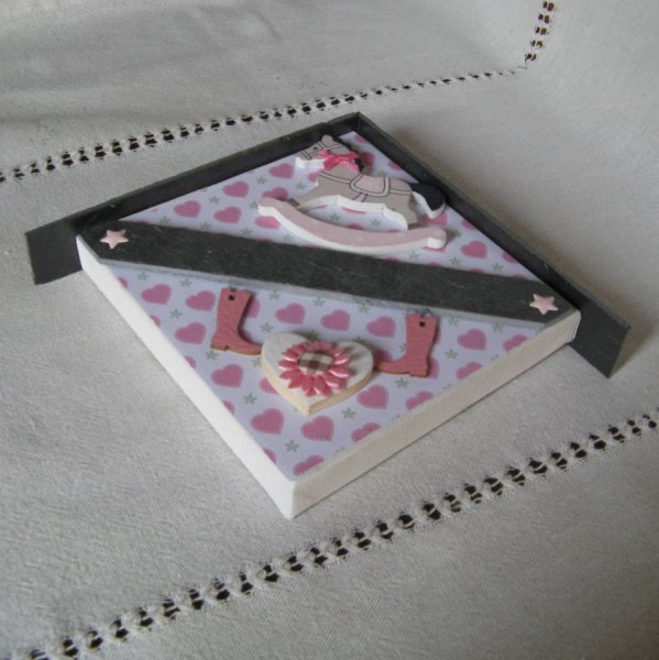 Cadre Plaque de Porte Rose pour Chambre Fille, Création Unique Personnalisable