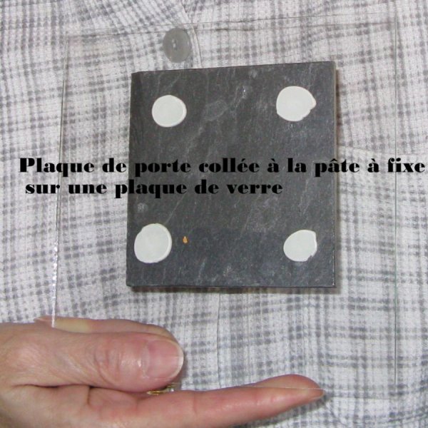 Plaque de Porte TOILETTES en Ardoise Emaillée, a Poser sans trou, Création Artisanale