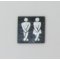 Plaque de Porte Toilettes en Ardoise Emaillée Banc, a Poser sans Trou, Création Originale