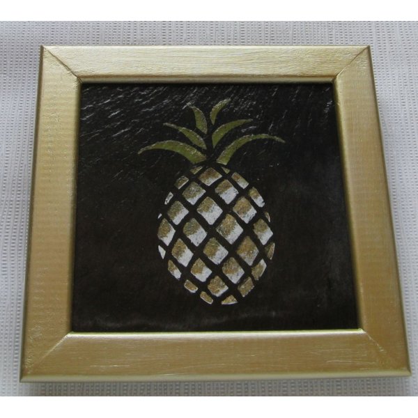 Tableau Ananas sur Ardoise, Création Unique