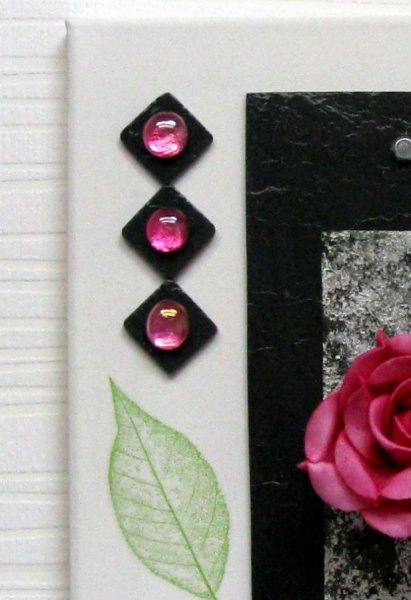 Tableau Foral avec des Roses et de l'Ardoise sur châssis, se pose à l'Horizontale ou la Verticale, Création Unique