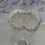 Grandes Créole Perles Nacrées, Création Unique