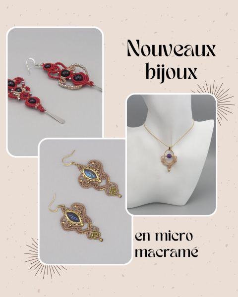 bijoux en micro-macramé