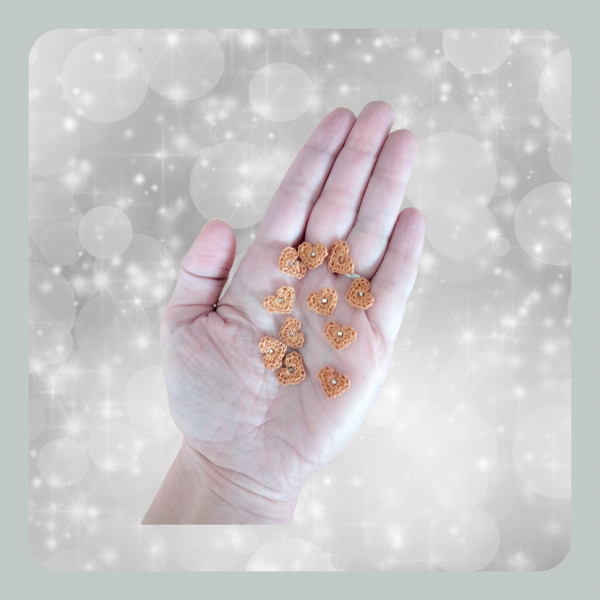 Micro-cœur appliqué "caramel"