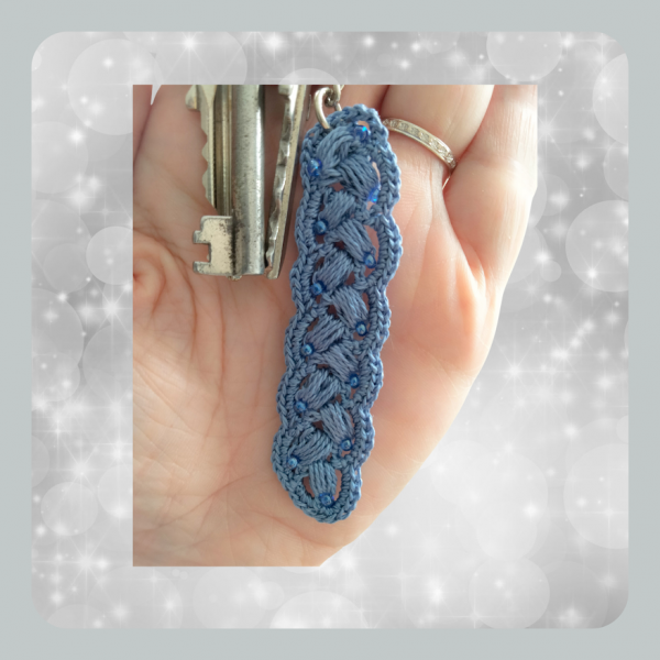 Porte-Clefs "Lavande" - perles nacrées