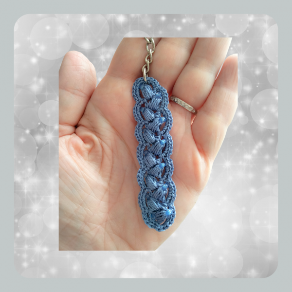 Porte-Clefs "Lavande" - perles transparentes