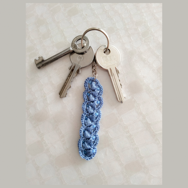 Porte-Clefs "Lavande" - perles transparentes