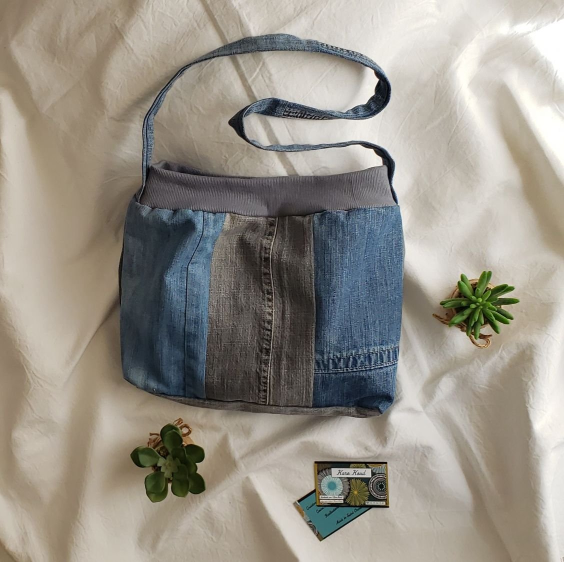sac à bandoulière en jean recyclé