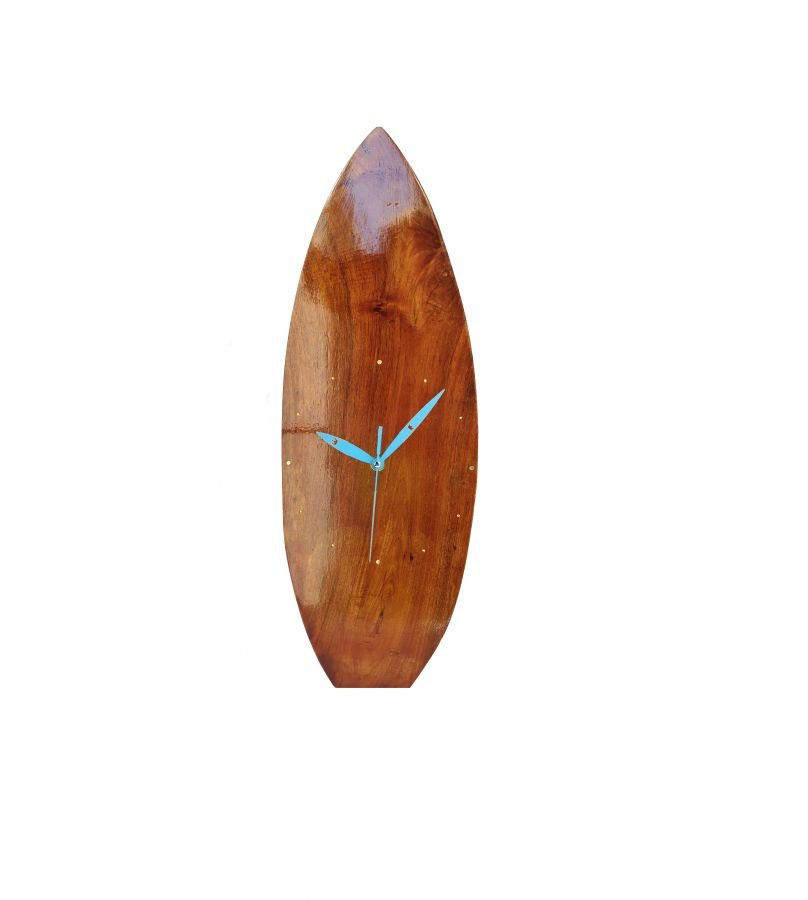 Horloge en bois de merisier massif model "surf" 