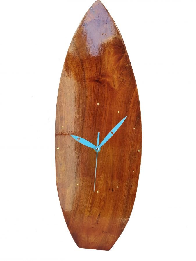 Horloge en bois de merisier massif model "surf" 