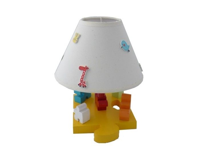 Lampe De Chevet Enfant « Le Puzzle » H 30 Cm