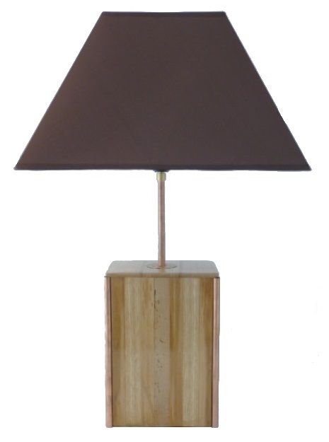 Lampe De Table 63 Cm, Bois Noble : Châtaignier, Chêne, Noyer