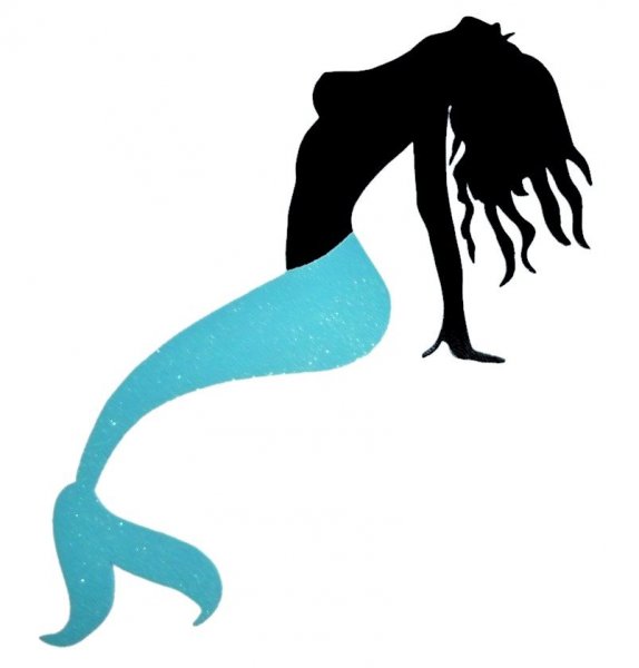 Pancarte mural ou de porte en bois model :sir&egrave;ne bicolore a  paillette 24x53 cm 