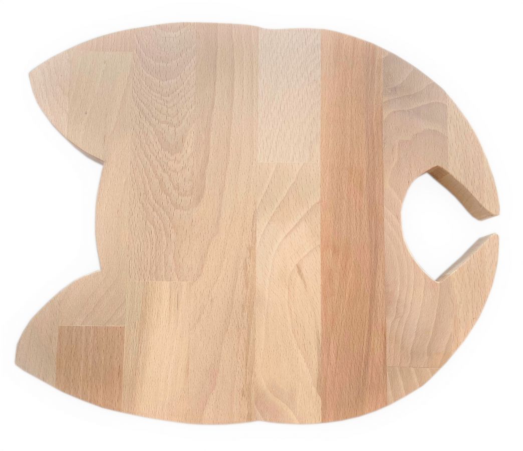 Planche à découper spécial apéro en bois de hêtre naturel FSC model tête de chat