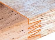 Planche à découper spécial apéro en bois de hêtre naturel FSC model patte de chat emplacement 4 verres a pieds