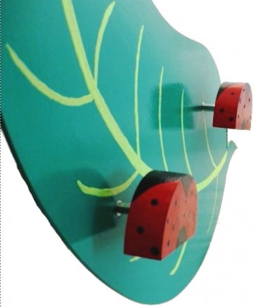 Porte manteau et pot à crayon Coccinelle et feuille