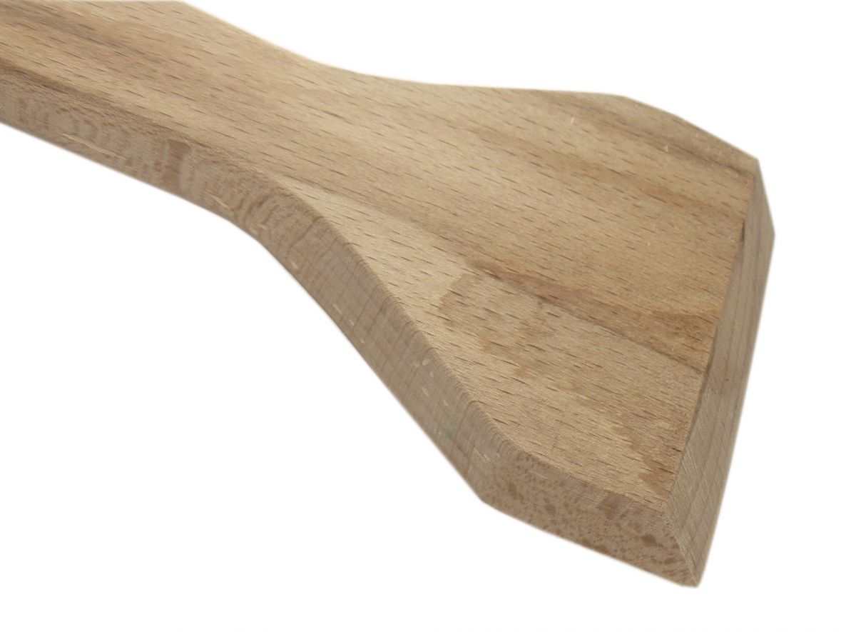 Spatule a plancha et grille en bois épais 34 cm