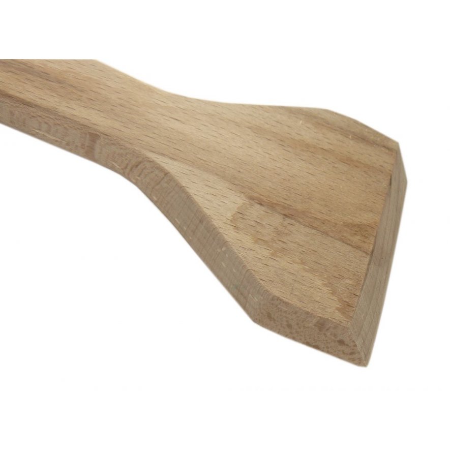 Spatule a plancha et grille en bois épais 34 cm