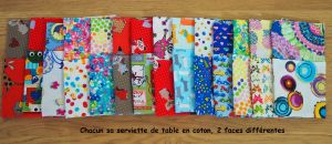 Un échantillonnage de serviettes de table