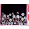 Lot de 40 Perles verre rondes transparentes incolores ou  ton rose violet