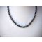 Très beau collier en perles d'eau douce, gris nacré, 40cm, idéal cérémonie, mariage