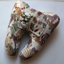 Grosse DENT tissu avec poche pour pièce, 12x13x5cm, motifs savane