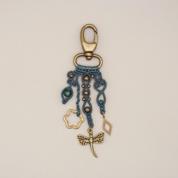 Bijou de sac avec porte-clef mousqueton pièce unique