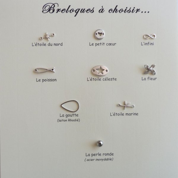 Bijoux en micro-macram&eacute; &agrave; personnaliser  en "Nuances de bleu" 