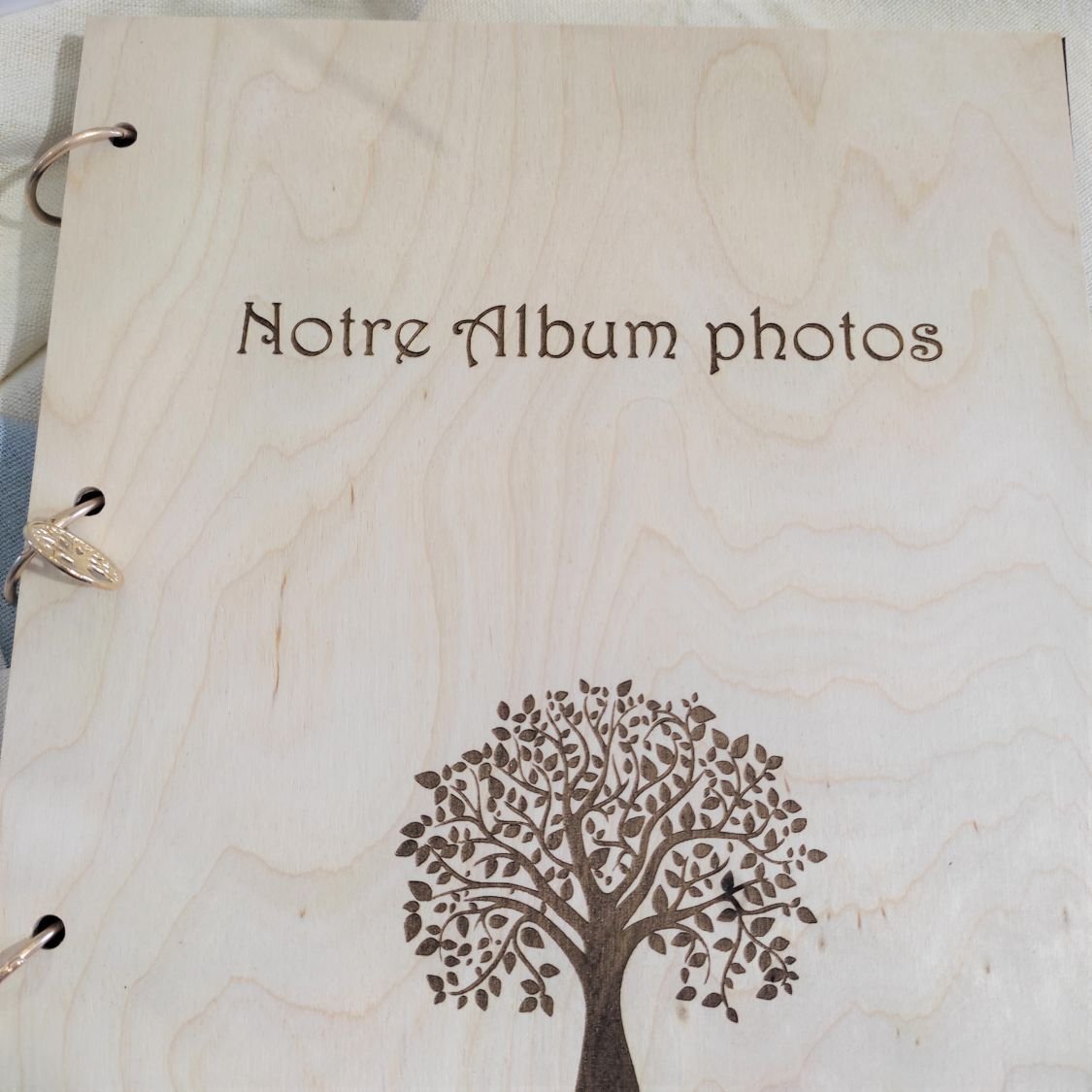 Album photos bois personnalisable, kit complet. 
