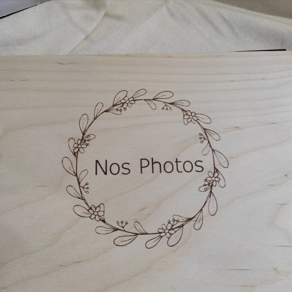 Album photos bois personnalisable, kit complet. 