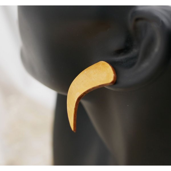 Puces d'oreilles graphiques s en bois dor&eacute; m&eacute;tallis&eacute;