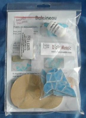 Kit mosaïque/puzzle " BALEINE BLEUE "