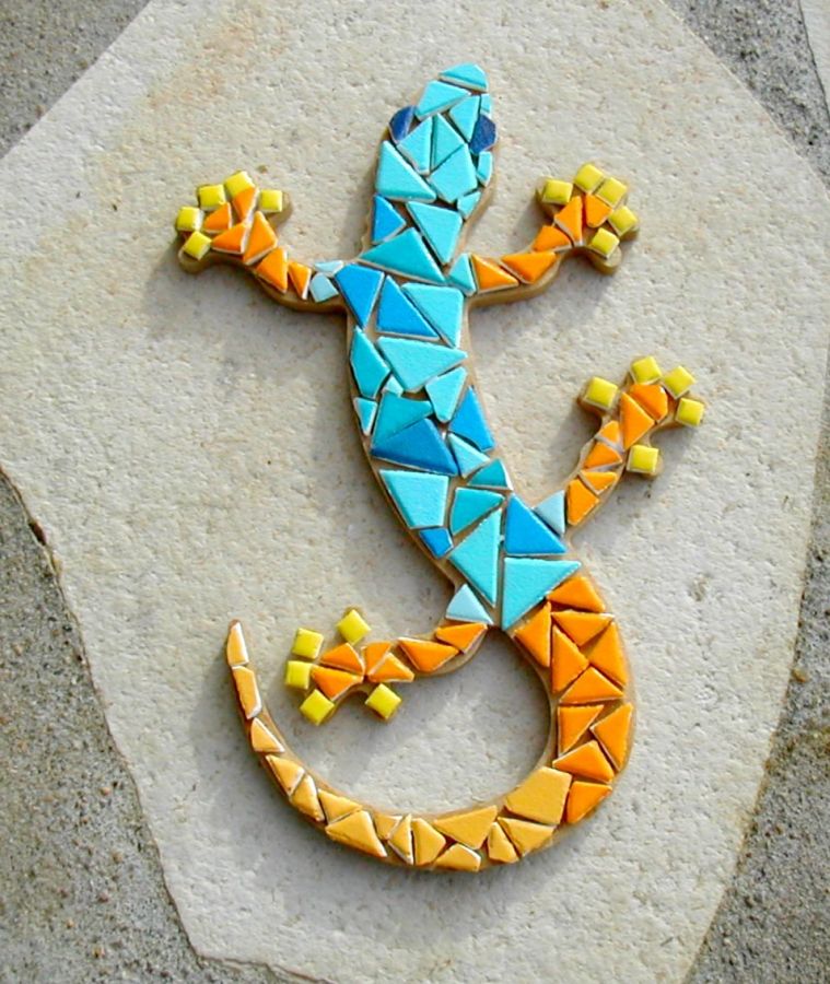 DIY KIT  Initiation Mosaïque " lézard à chaussettes"