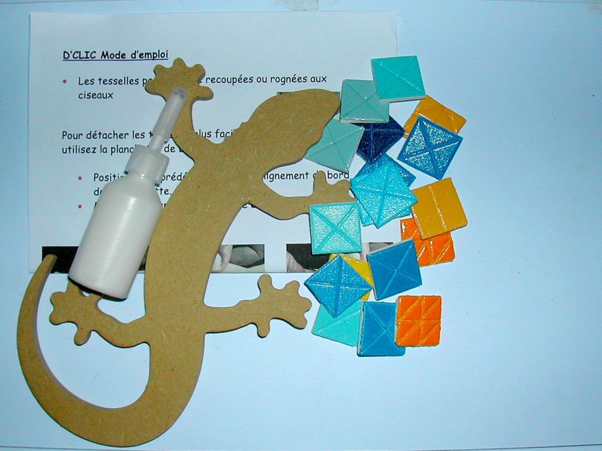 DIY KIT  Initiation Mosaïque " lézard à chaussettes"