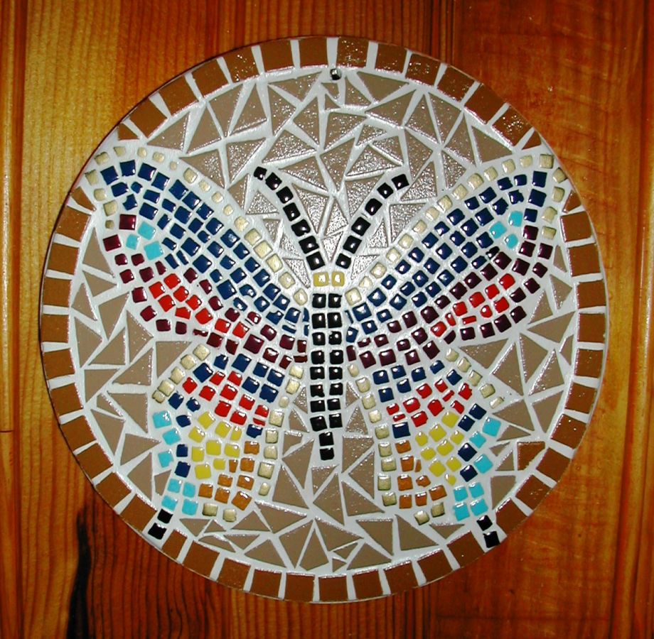 Kit D'clic mosaïc  " Papillon Machaon" Dessous de plat où déco murale