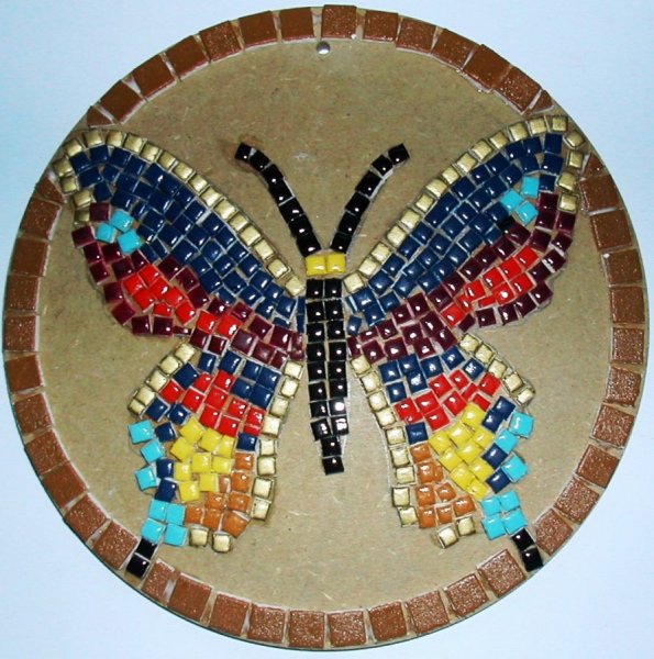 Kit D'clic mosaïc  " Papillon Machaon" Dessous de plat où déco murale