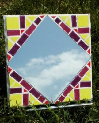 DIY Kit création mosaïque enfant 4/5 ans "miroir à décorer" 