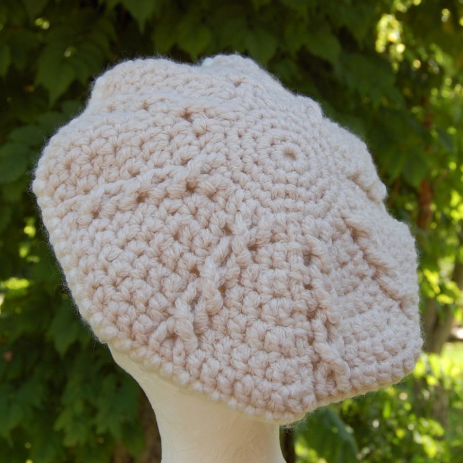 Béret enfant bicolore taupe et crème