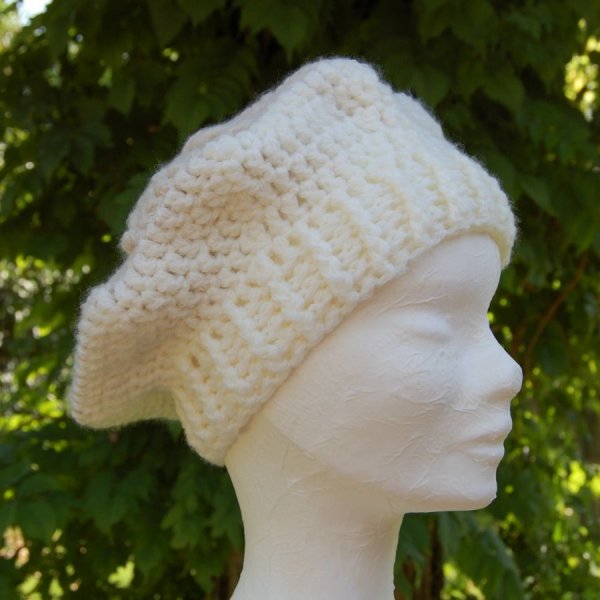 Béret enfant bicolore taupe et crème