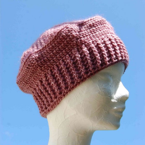 Béret rose foncé pour enfant