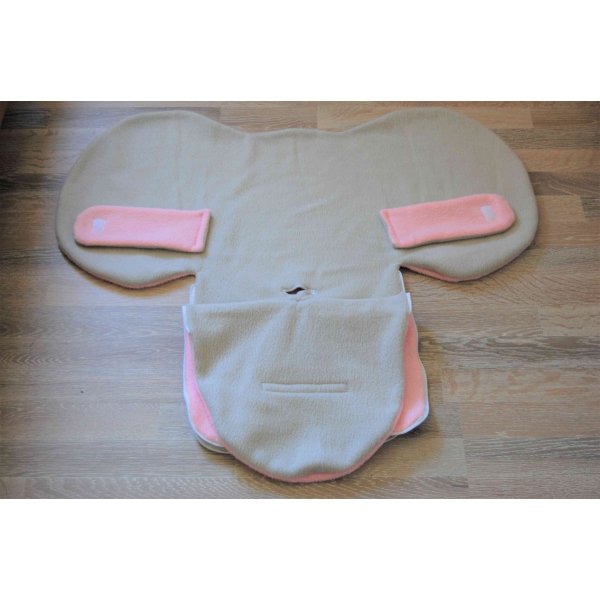 couverture bébé combi d'ange spéciale nacelle, cosy, hamac et porte bébé en polaire