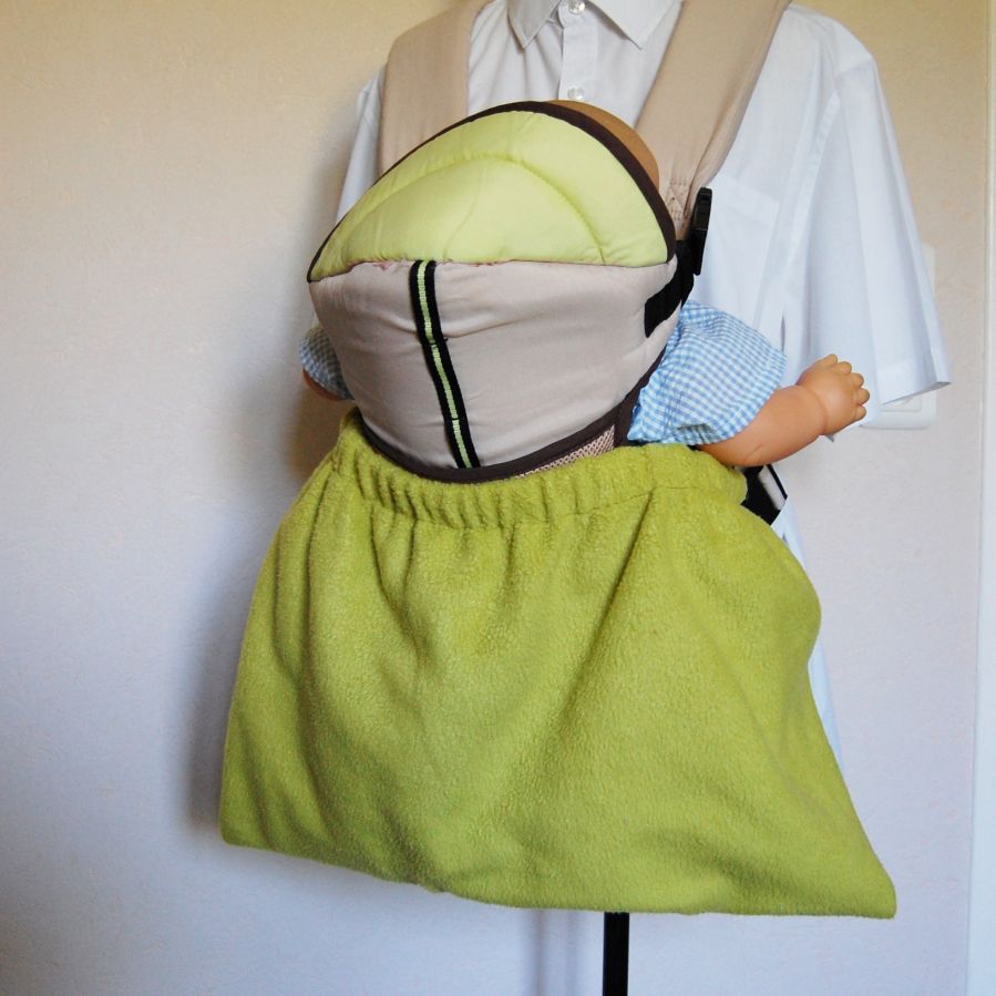 Couverture spéciale porte bébé en forme de sac avec élastique