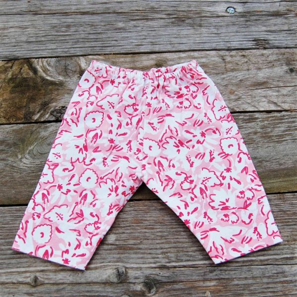 Legging poupée en jersey motif fleurs