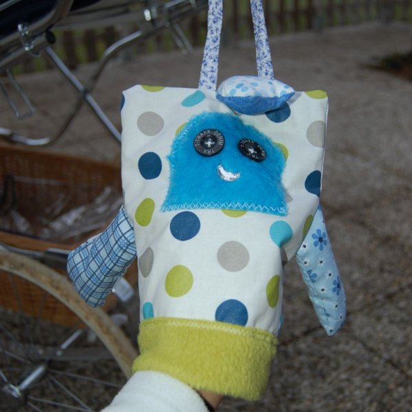 Manchon gant pour enfant tête de monstre