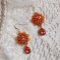 BO Lady in Orange brodées avec des Cristaux de Swarovski Tangerine, des rocailles et perles en verre de bohème