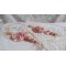 BO Quartzib'Elle brodées avec deux Quartz rose  et de très belles perles